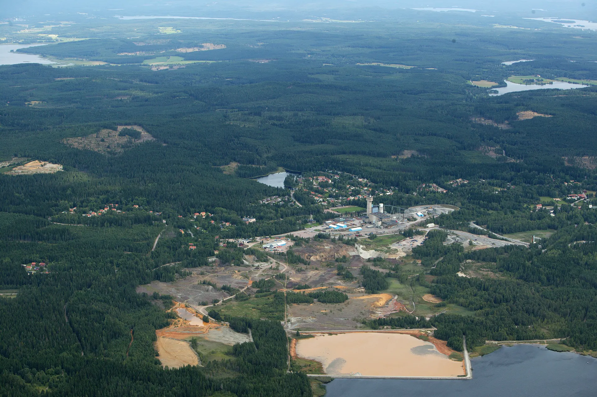 Flygbild Västra Sandmagasin Garpenberg