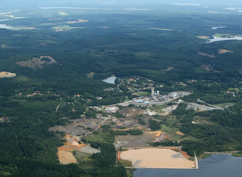 Flygbild Västra Sandmagasin Garpenberg